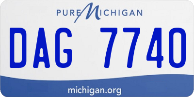 MI license plate DAG7740