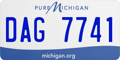 MI license plate DAG7741