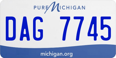 MI license plate DAG7745