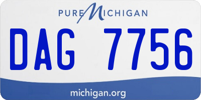 MI license plate DAG7756