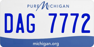 MI license plate DAG7772
