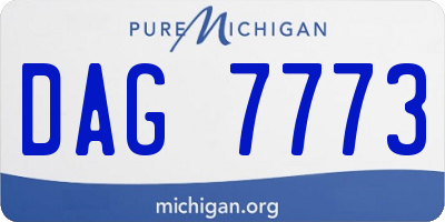MI license plate DAG7773