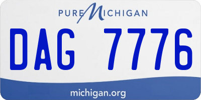 MI license plate DAG7776