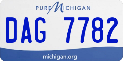MI license plate DAG7782