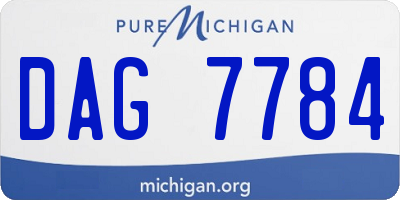 MI license plate DAG7784