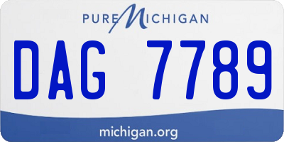 MI license plate DAG7789