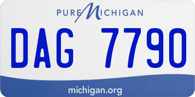 MI license plate DAG7790