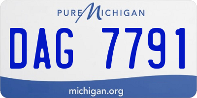 MI license plate DAG7791