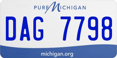 MI license plate DAG7798