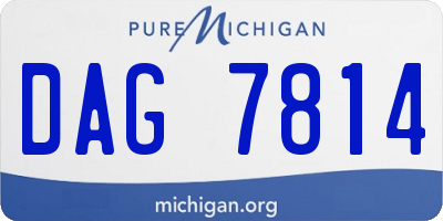 MI license plate DAG7814