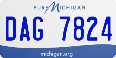 MI license plate DAG7824