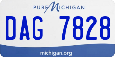 MI license plate DAG7828