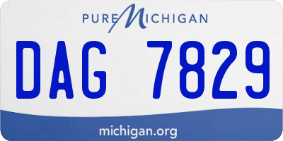 MI license plate DAG7829