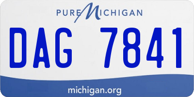 MI license plate DAG7841