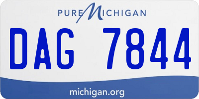MI license plate DAG7844
