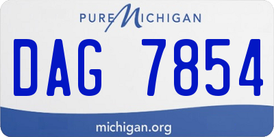 MI license plate DAG7854