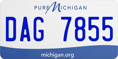 MI license plate DAG7855