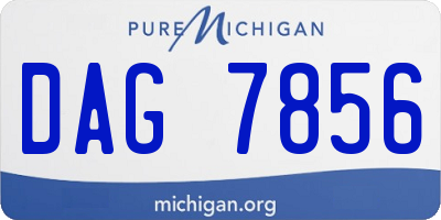 MI license plate DAG7856
