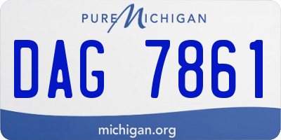 MI license plate DAG7861