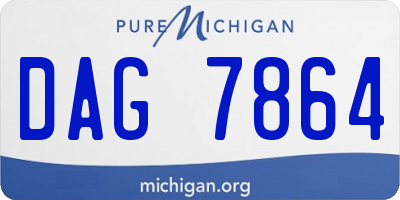 MI license plate DAG7864