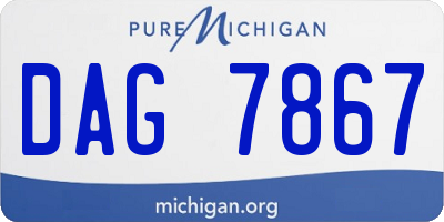 MI license plate DAG7867