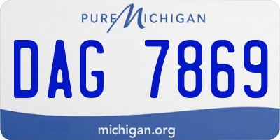 MI license plate DAG7869
