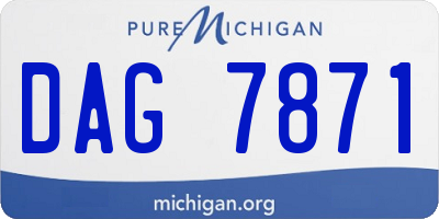 MI license plate DAG7871