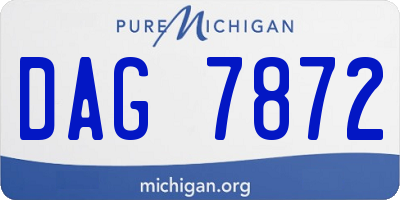 MI license plate DAG7872