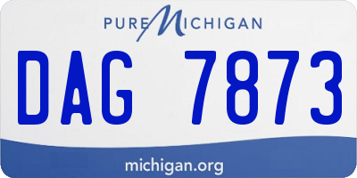 MI license plate DAG7873