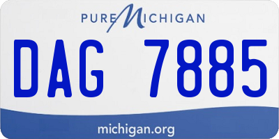 MI license plate DAG7885