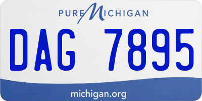 MI license plate DAG7895