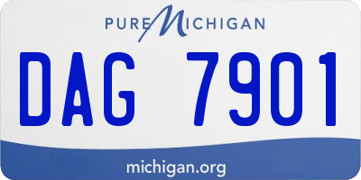 MI license plate DAG7901