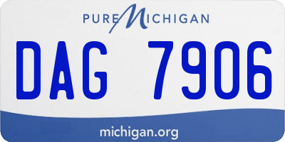 MI license plate DAG7906