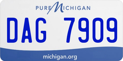 MI license plate DAG7909