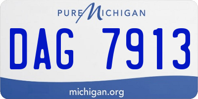 MI license plate DAG7913