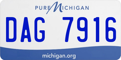 MI license plate DAG7916