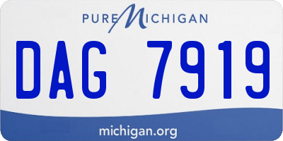 MI license plate DAG7919
