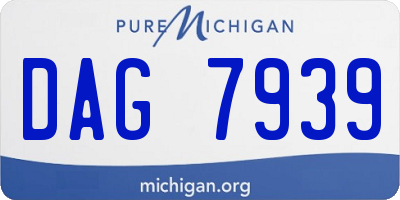 MI license plate DAG7939