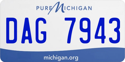 MI license plate DAG7943