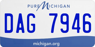 MI license plate DAG7946