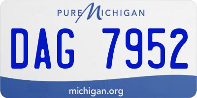 MI license plate DAG7952