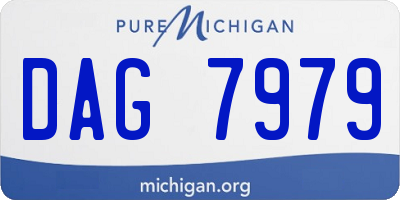 MI license plate DAG7979