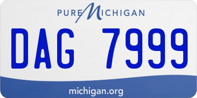 MI license plate DAG7999