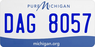 MI license plate DAG8057