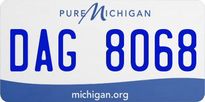 MI license plate DAG8068