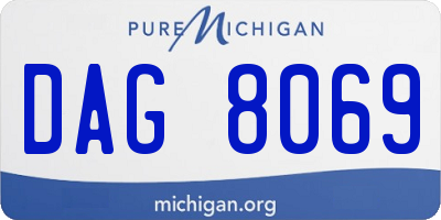 MI license plate DAG8069