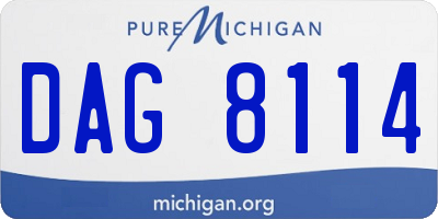 MI license plate DAG8114