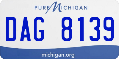 MI license plate DAG8139
