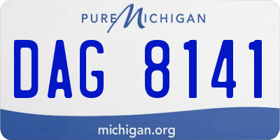 MI license plate DAG8141
