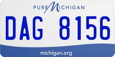 MI license plate DAG8156